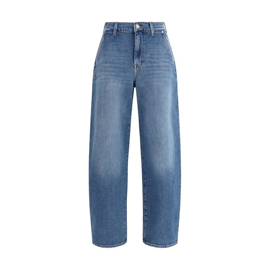 Light Blue Cotton Relaxed Fit Jeans