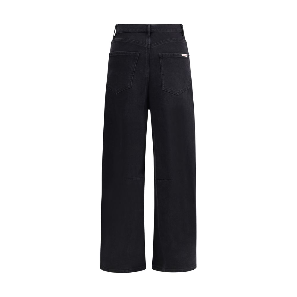 Black Cotton High-Waisted Jean