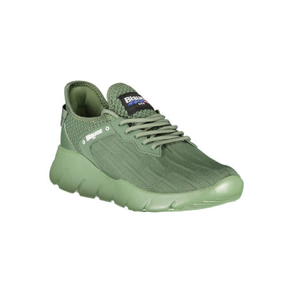 Green Polyester Men Sneaker