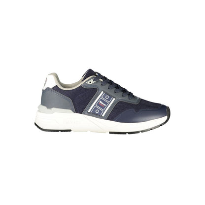 Blue Polyester Men Sneaker