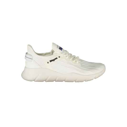 White Polyester Men Sneaker
