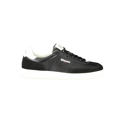 Black Leather Men Sneaker
