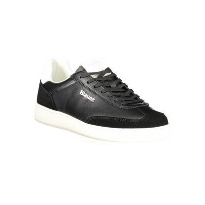Black Leather Men Sneaker