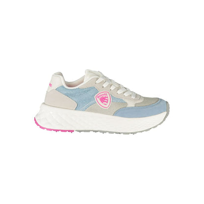 Blue Polyester Women Sneaker