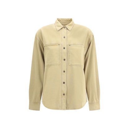 Beige Cotton Dress Shirt