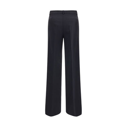 Black Fleece Wool Casual Pants