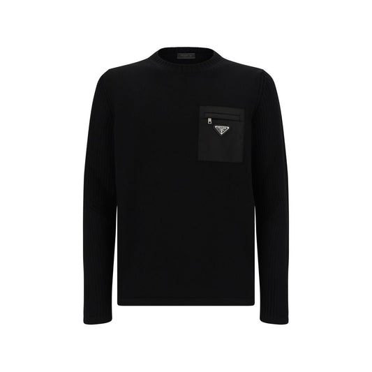 Black Fleece Wool Sweatshirt