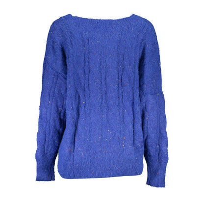 Blue Polyester Sweater