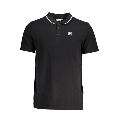 Black Cotton Polo Shirt