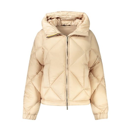 Beige Polyester Jackets & Coat