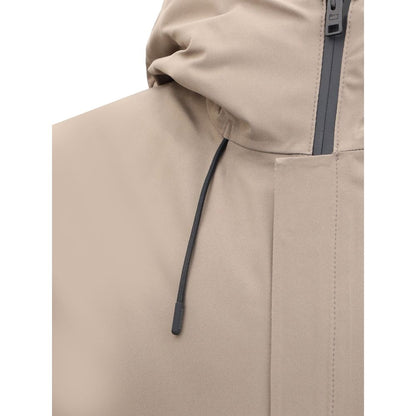 Beige Polyester Shell Jacket