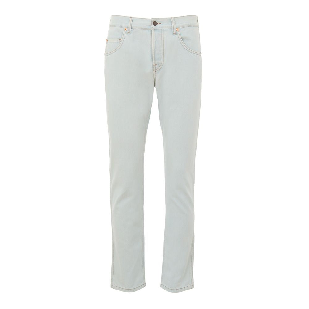 Blue Cotton Relaxed Fit Jeans