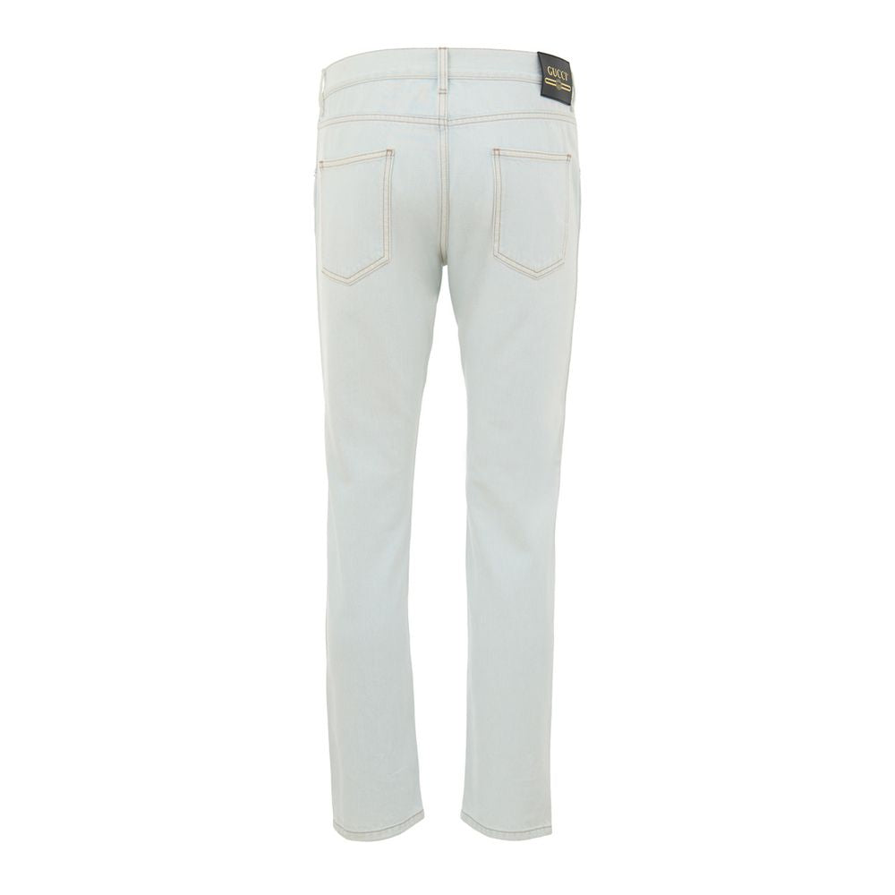 Blue Cotton Relaxed Fit Jeans