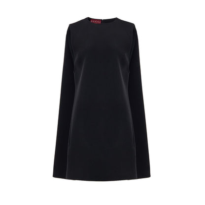 Black Wool Casual Dress