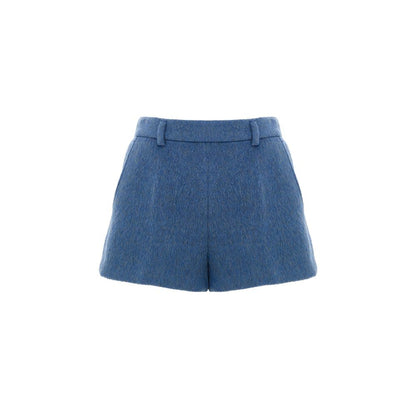 Blue Wool Shorts