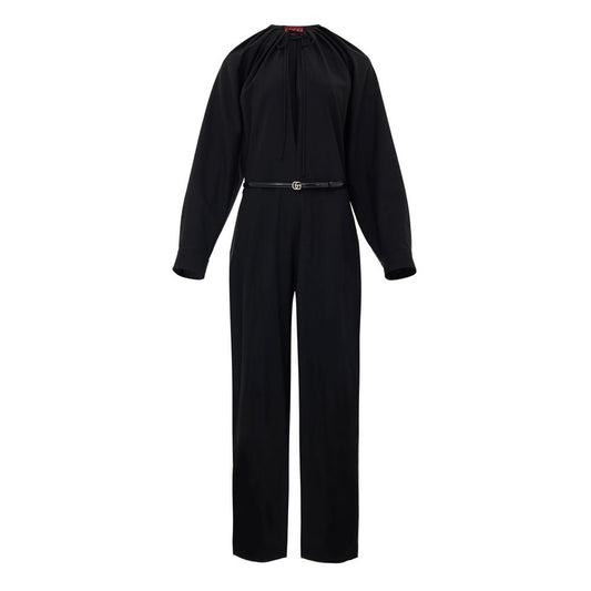 Black Wool Jumpsuit