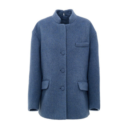 Light Blue Wool Coat
