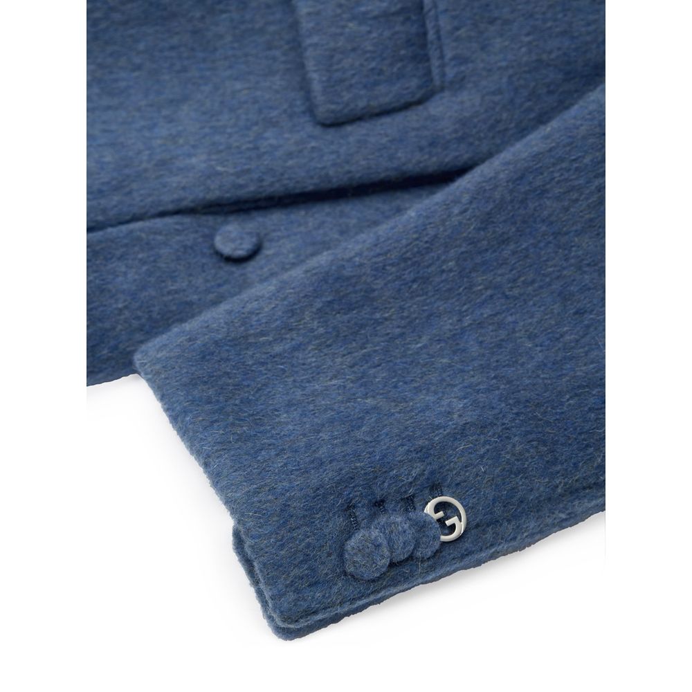 Light Blue Wool Coat