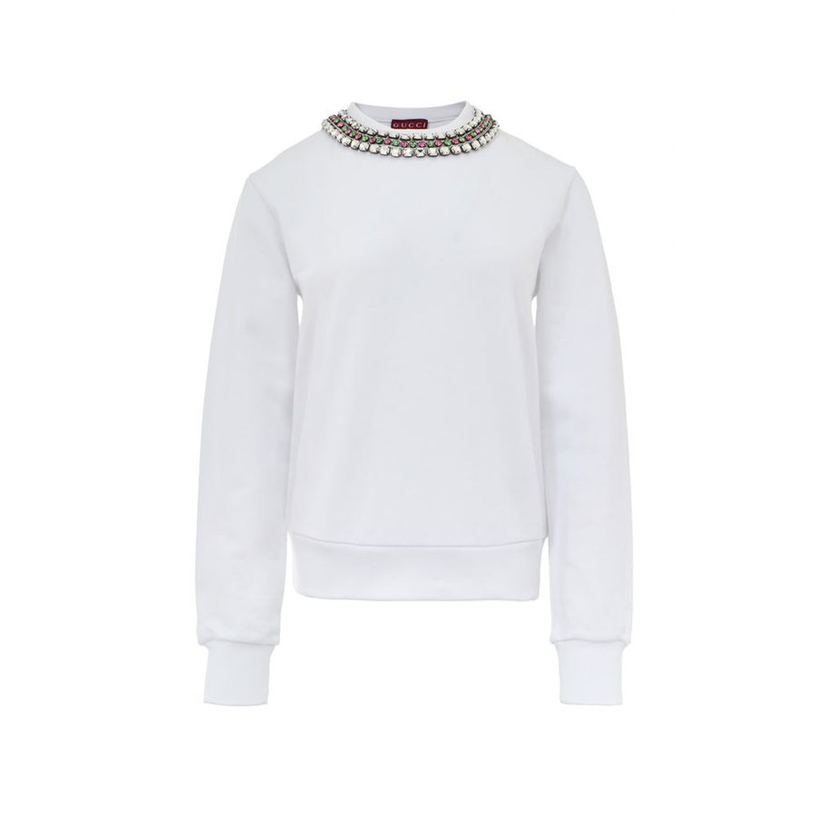 White Cotton Sweatshirt
