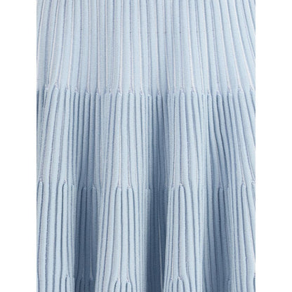 Light Blue Viscose Mini Skirt