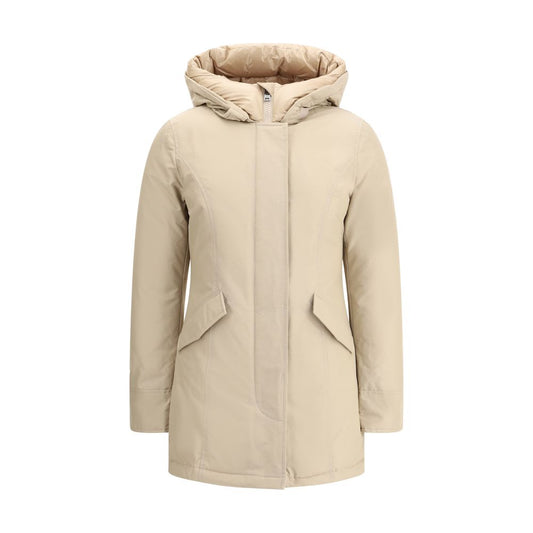 Beige Cotton Parka