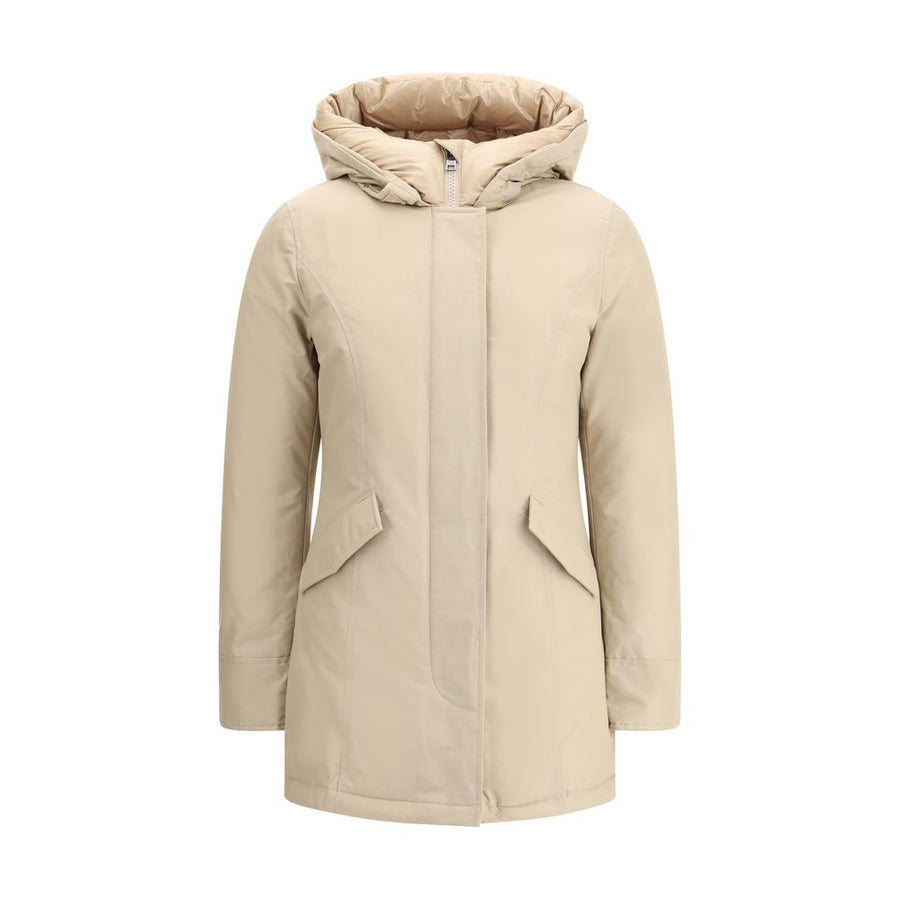 Beige Cotton Parka