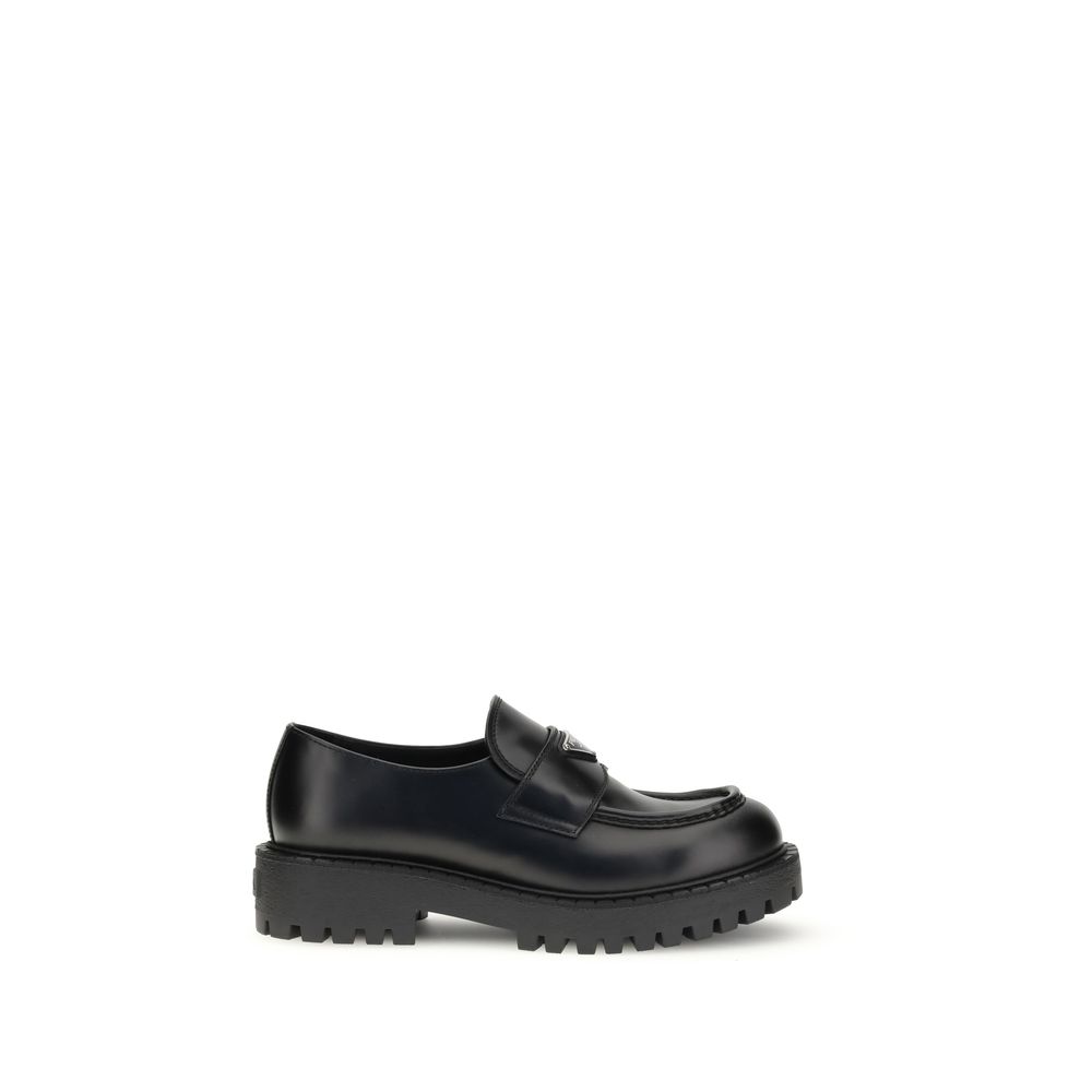Black Calf Leather Bos Taurus Slip-On Loafers
