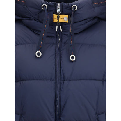 Blue Nylon Full-Length Jacket
