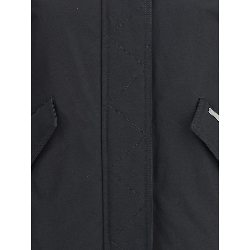 Black Cotton Shell Jacket