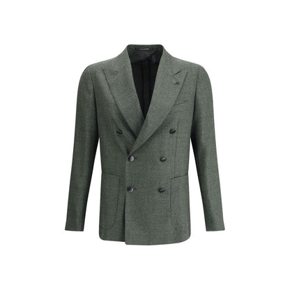 Green Fleece Wool Blazer