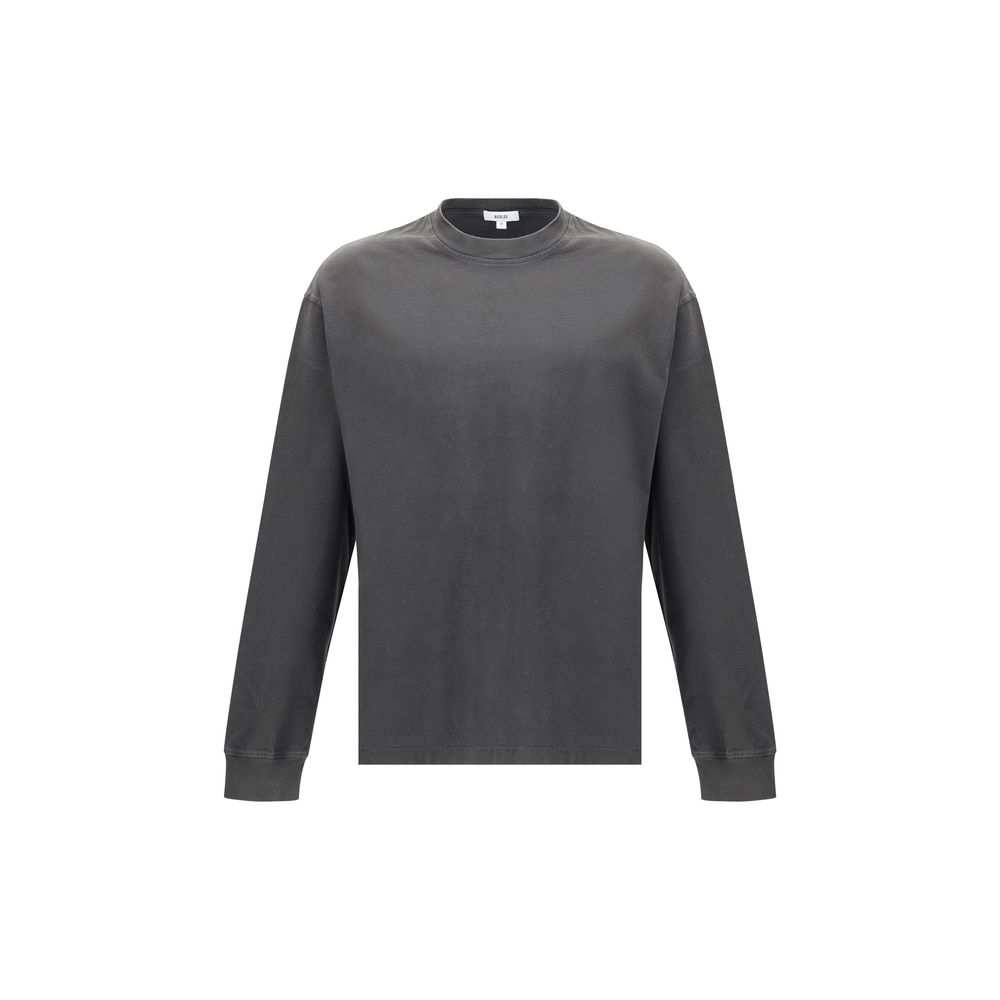 Gray Cotton Long Sleeve T-Shirt