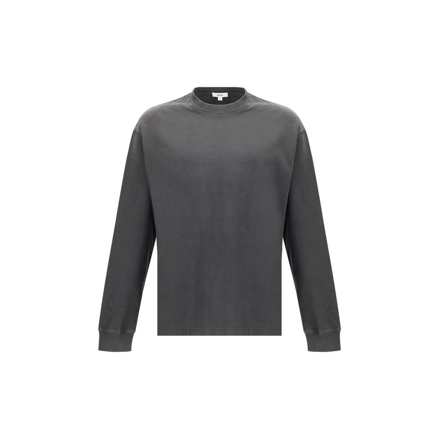 Gray Cotton Long Sleeve T-Shirt