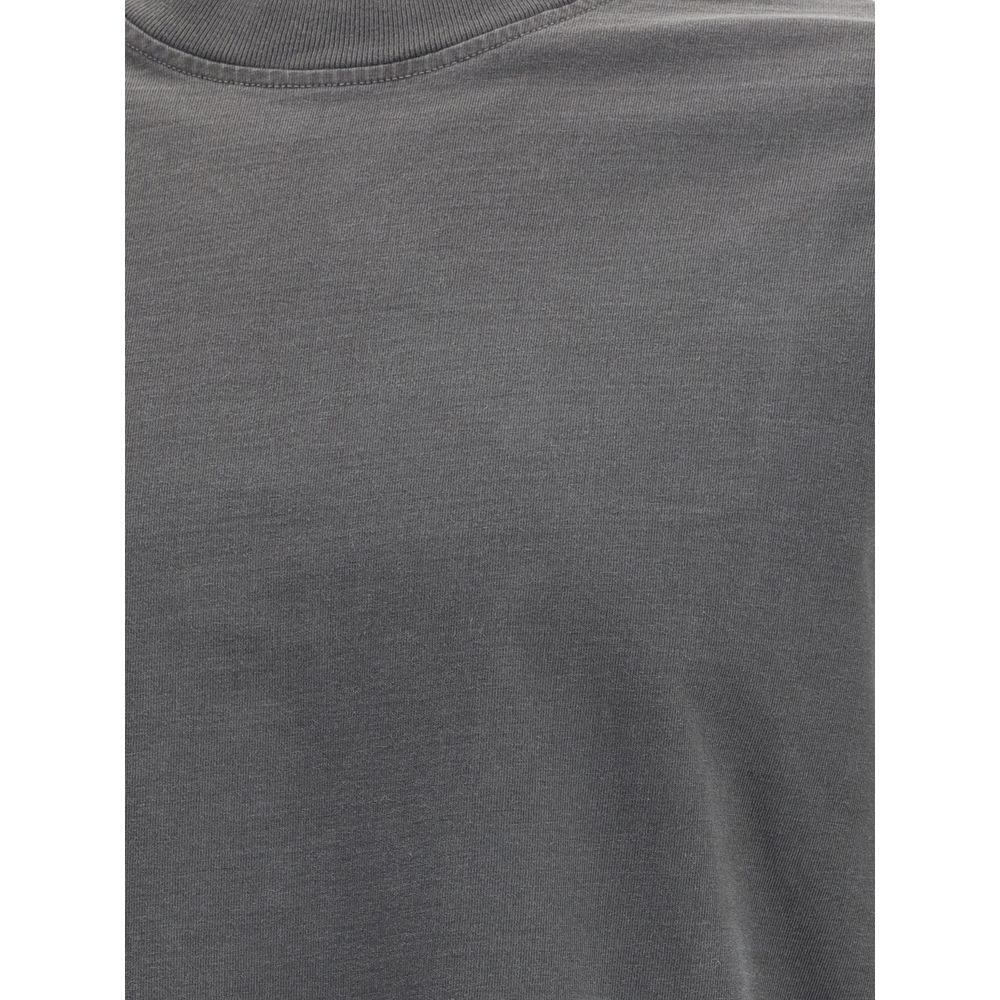 Gray Cotton Long Sleeve T-Shirt