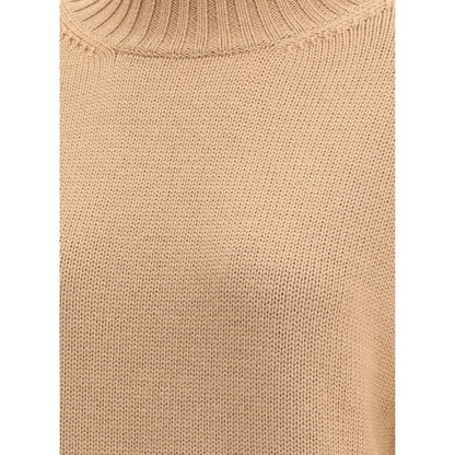 Beige Fleece Wool Sweatshirt