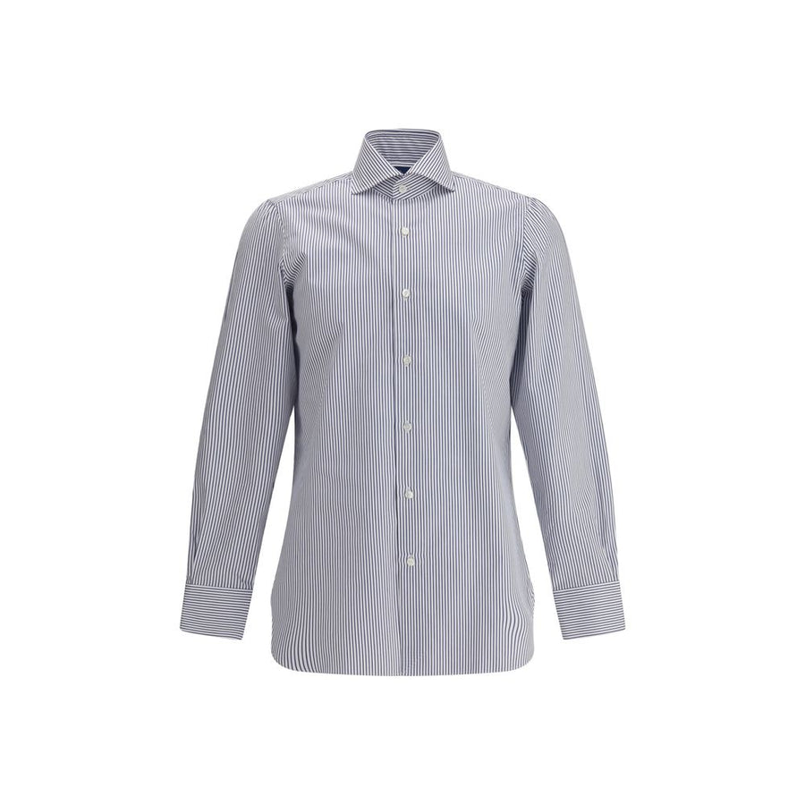 Blue Cotton Pattern Shirt