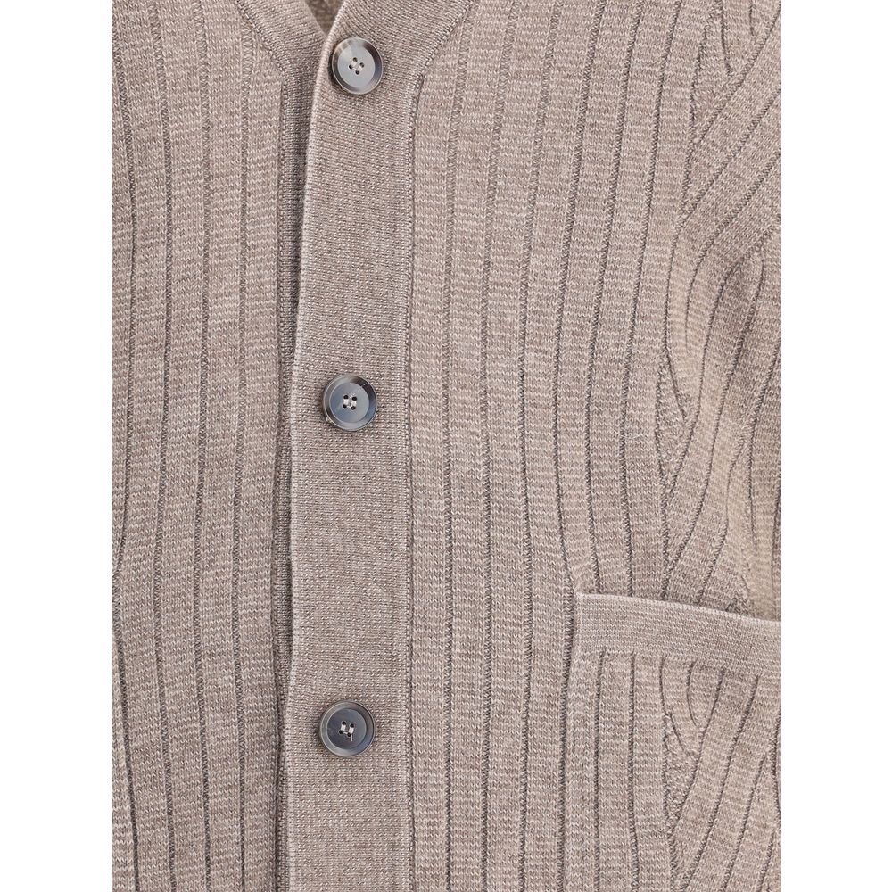Brown Wool Cardigan