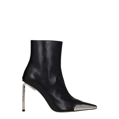 Black Leather Ankle Boots