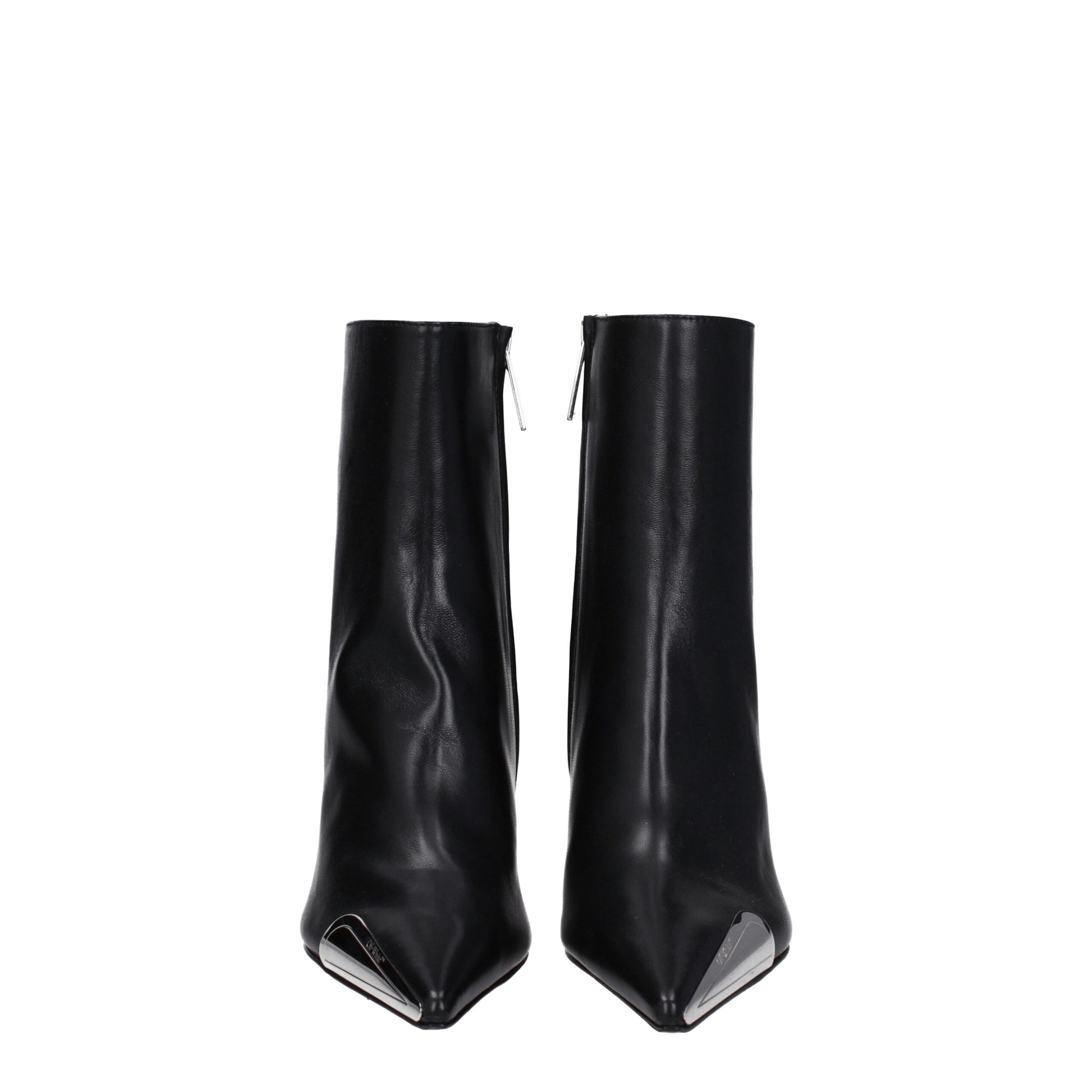 Black Leather Ankle Boots