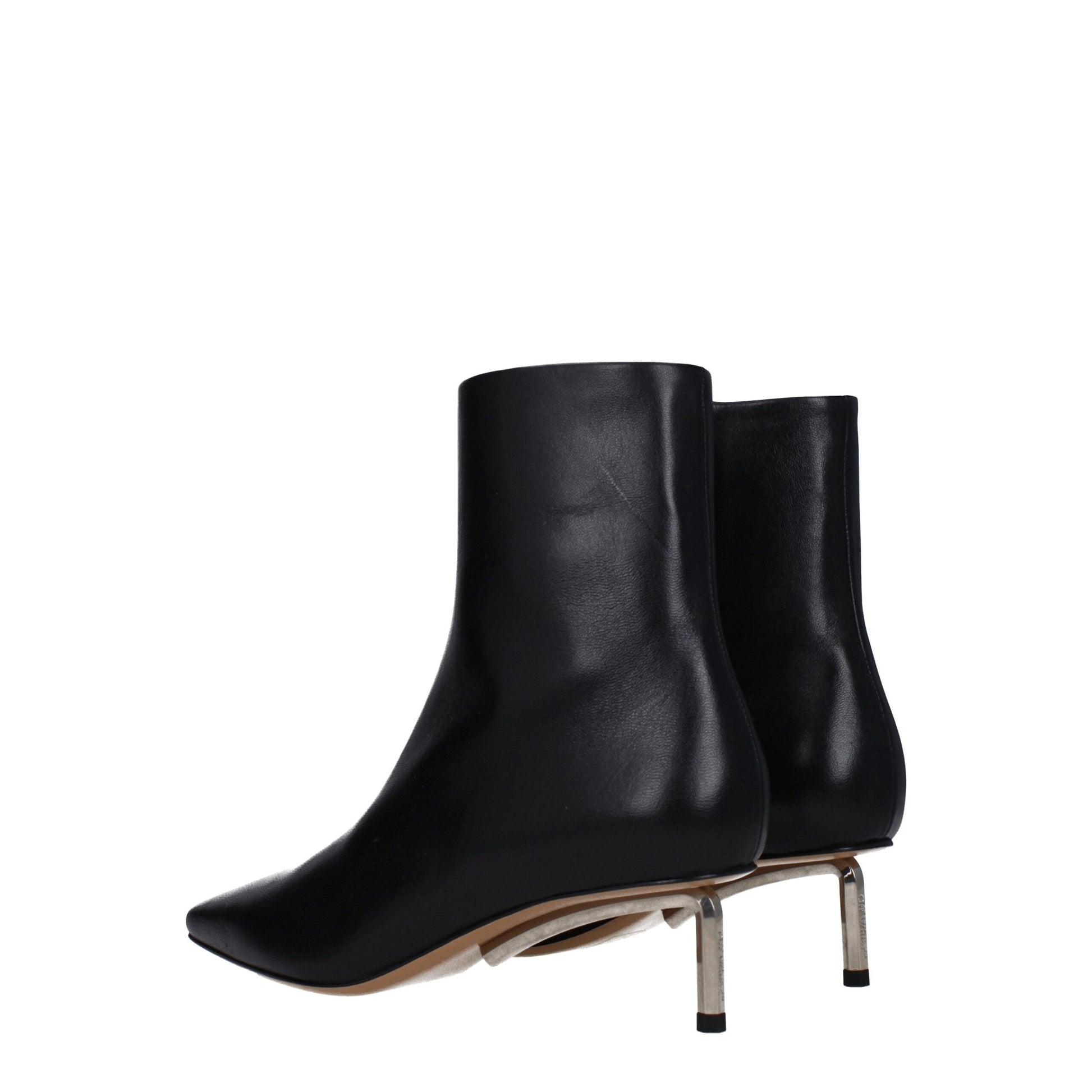 Black Leather Ankle Boots