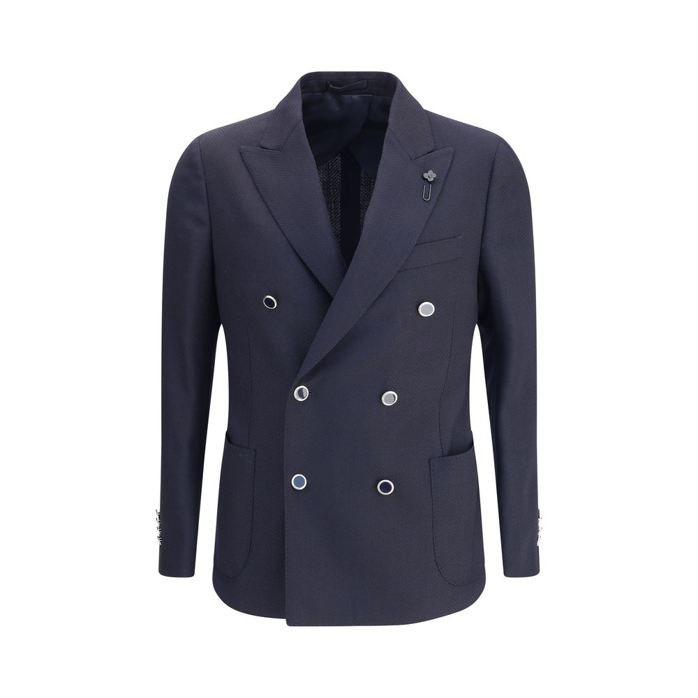 Blue Fleece Wool Blazer