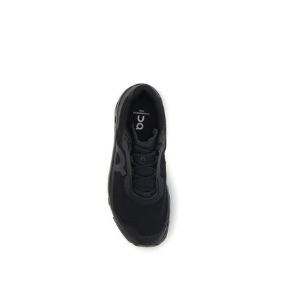 Black Recycled Polyester Athletic Sneakers