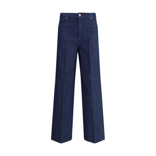 Blue Cotton Relaxed Fit Jeans