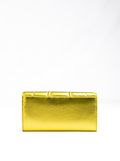 Metal Yellow GT patent leather purse