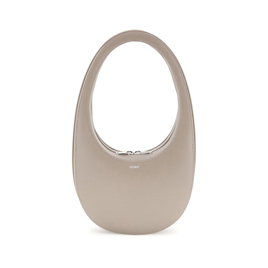 Beige Leather Shoulder Bag