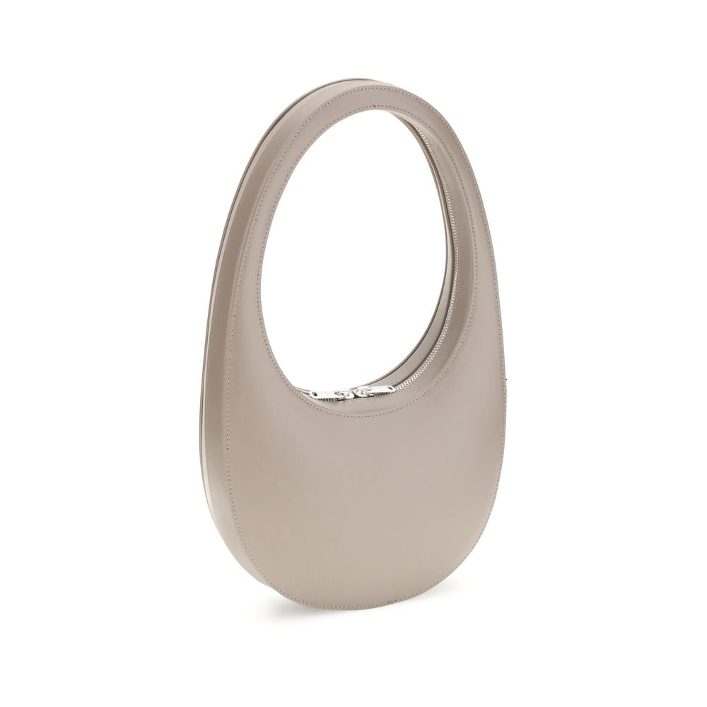 Beige Leather Shoulder Bag