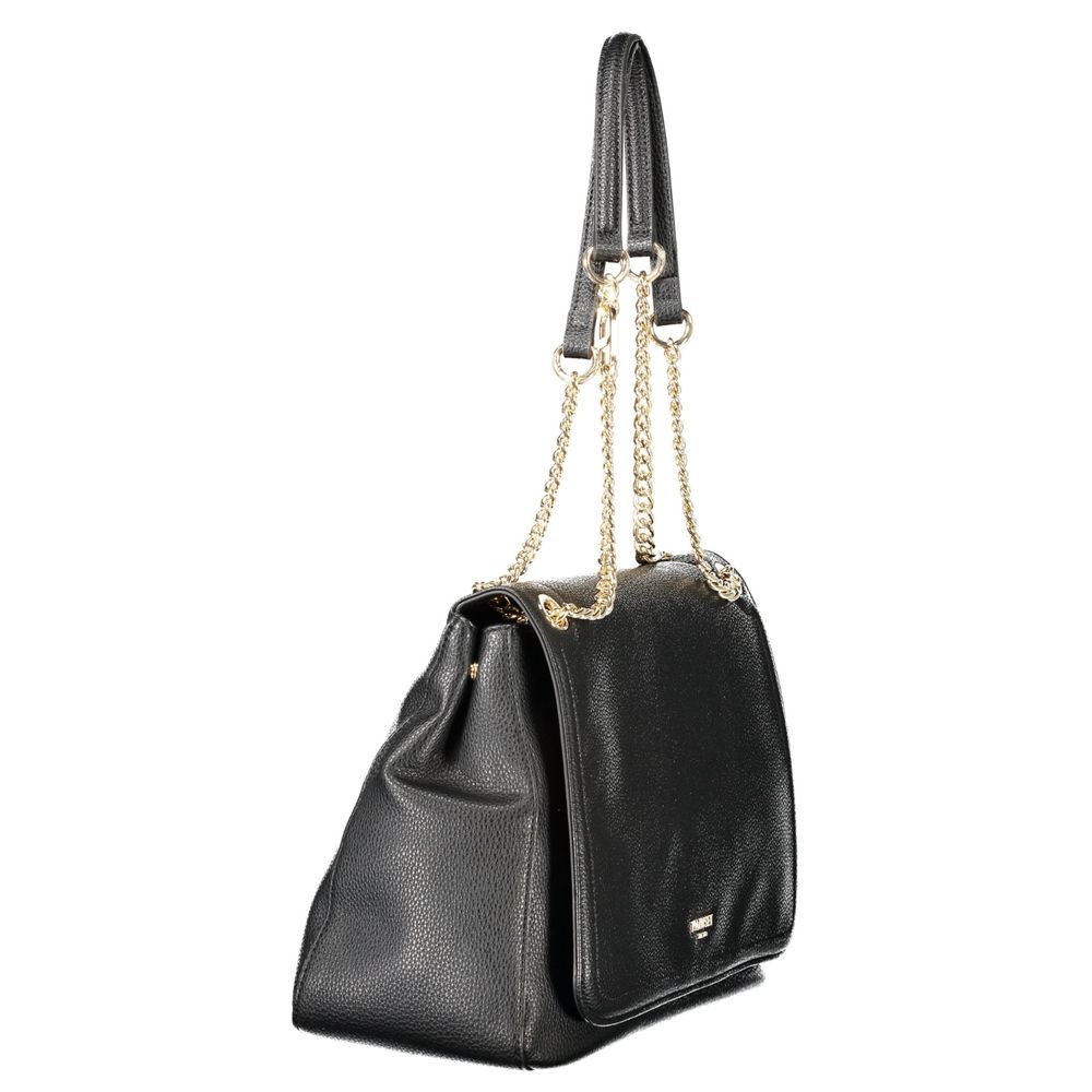 Black Polyethylene Women Handbag