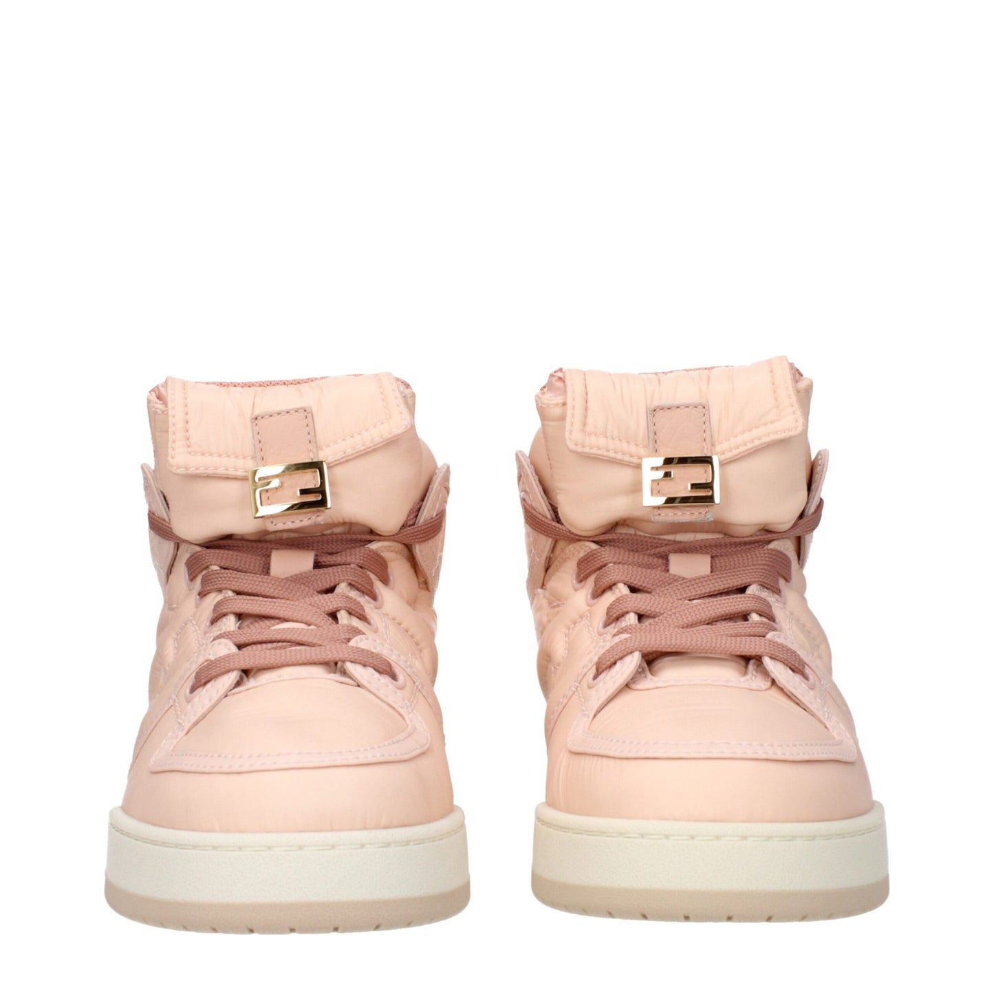 Pink Nylon High Top Sneakers