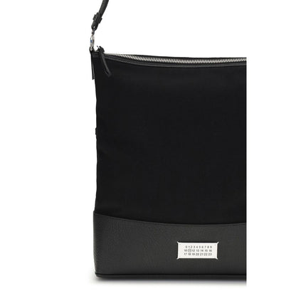 Black Cotton Shoulder Bag
