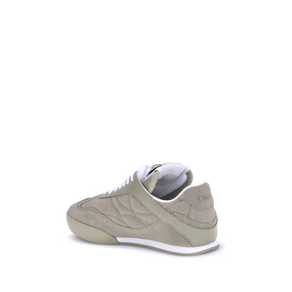 Beige Calf Leather Bos Taurus Low Top Sneakers
