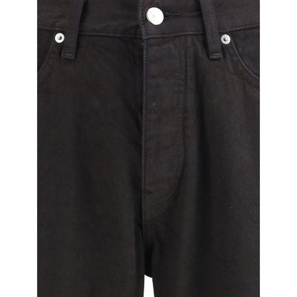 Black Cotton Relaxed Fit Jeans